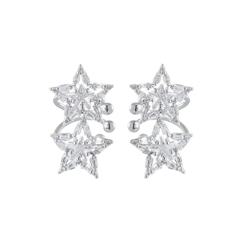 MISS XIA JWY Серебряное покрытие Медная нижняя заколка Серьги On Женские