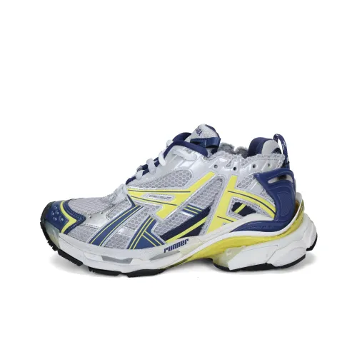 Balenciaga Runner Low Топ Повседневная обувь Мужская Белый Синий