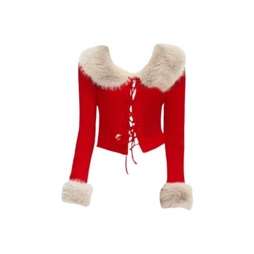 Wang Leshi Красный Женский Трикотаж