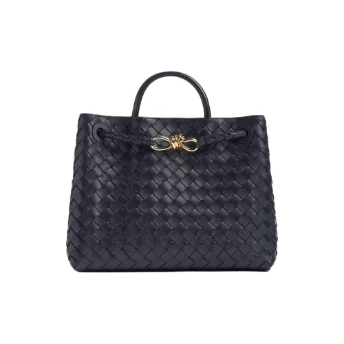 Bottega Veneta Andiamo Collection Intrecciato Овечья шкура Сумка Стандартная Женская Ночная