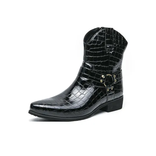 QDML Высокие сапоги до колена черные мужские