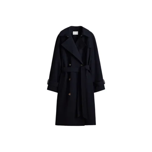 H M Морской Синий Женский Тренч