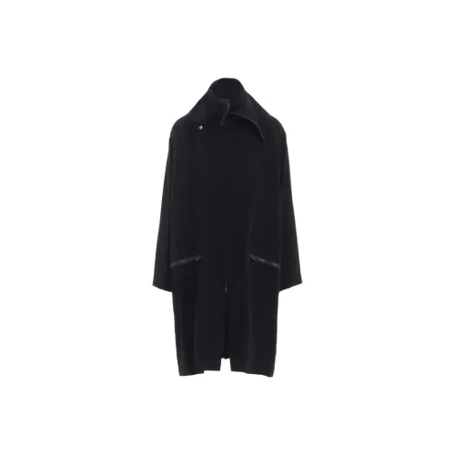 Yohji Yamamoto Femme FW25 TA PE Китайский креп B Ожерелье-чокер Пальто Женское