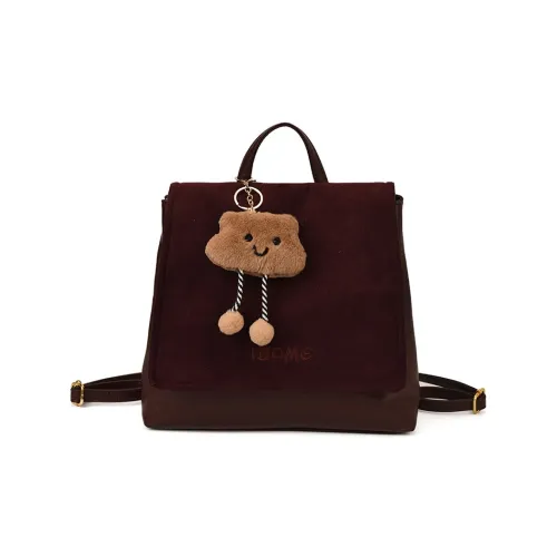 WXRX ПУ (полиуретан) с замшей рюкзак стандартный женский бордовый черный кофейный