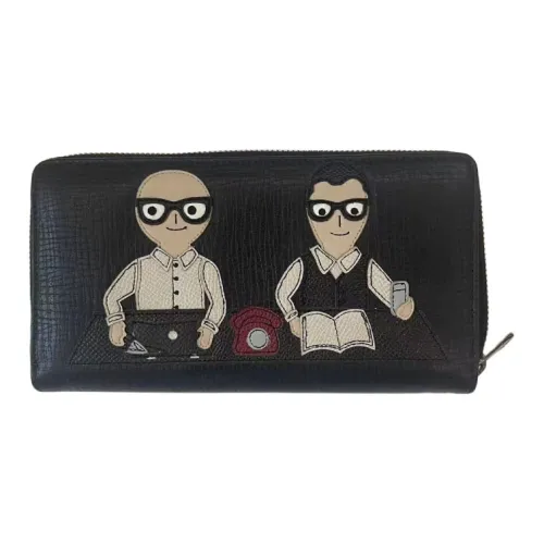Dolce Gabbana Кошелек из коровьей кожи Унисекс Черный