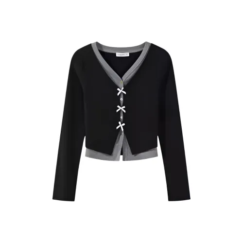 Wang Leshi Черные Женские T-рубашки