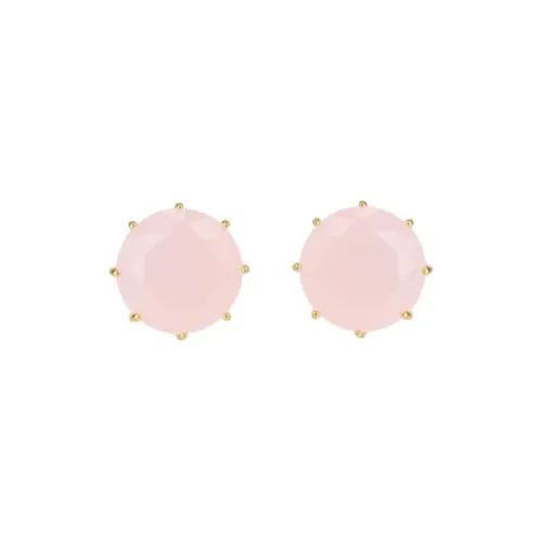 LES NEREIDES Серьги с золотым покрытием и заклепками из латуни женские розовые