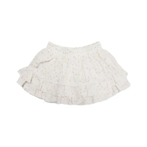 Moromoro Цветочный Кружево Двойной Layer Торт Юбка Повседневные короткие юбки Женские