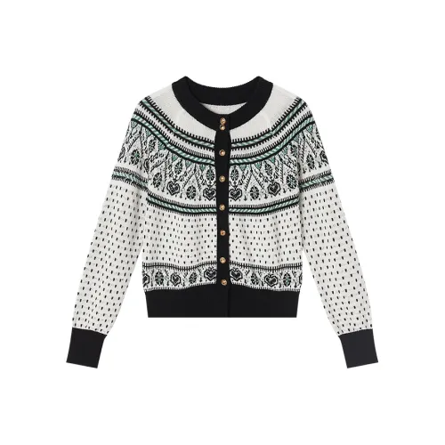 XIANGYING Черный Белый Женские Свитера