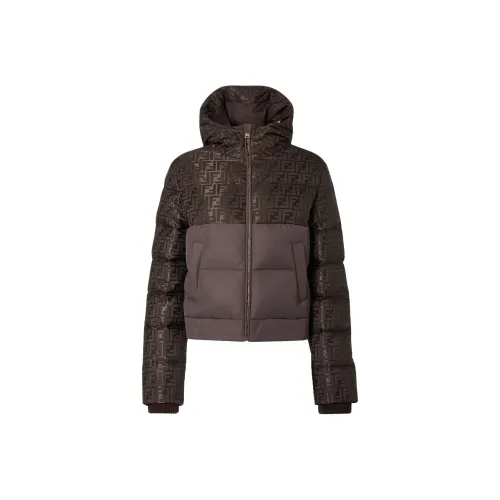 FENDI Коричневый Женские Пуховики