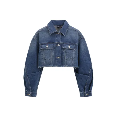 GAP Средняя стирка Женские джинсовые куртки