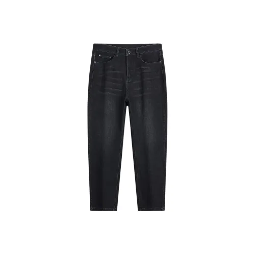 FAIRWHALE Черный Серый Мужские Джинсы