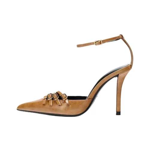 ZARA Высокие каблуки Коричневый Женские