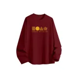 [100% чесаный хлопок] Бордовый (Mb Simplified Smile Центральный логотип)