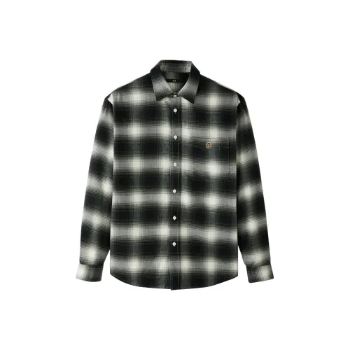 HLA Темно-зеленая клетчатая рубашка E5 для мужчин