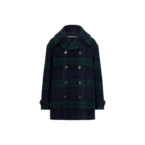 Polo Ralph Lauren Сине-зеленый смешанный цвет женское пальто