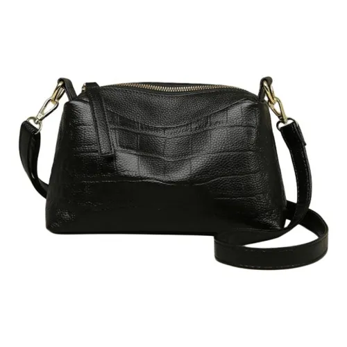 VANDEE Сумка через плечо из натуральной коровьей кожи стандартная женская черный экрю