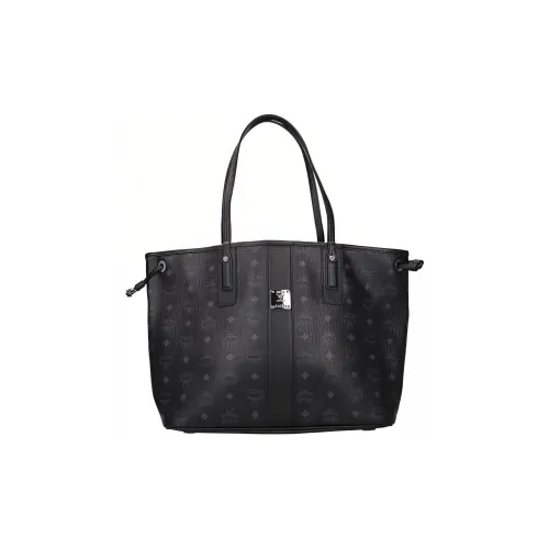 MCM Логотип Tote Bag Shopping Bag Large Unisex Black