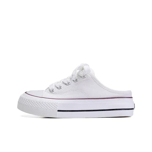 Warrior Аbrasion Resistant Легкий Увеличение Высоты Низкий Топ Классическая Ткань Обувь Женская Белая