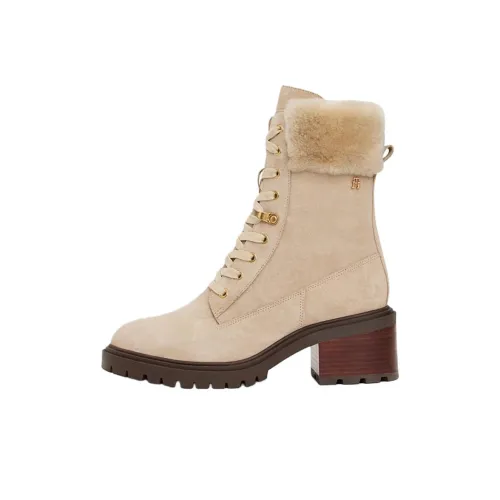 Tommy Hilfiger TH Monogram Мартин Boot 7 см Женские Бежевый