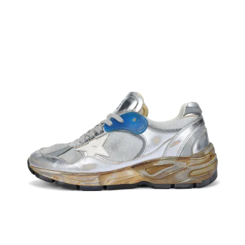 Golden Goose Dad Звезда Амортизация Дышащий Отводящий влагу Низкий Топ Повседневная обувь Женская Серебряный Коричневый