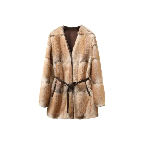 MARCYMARNY Светло-золотой Женские Меховые изделия