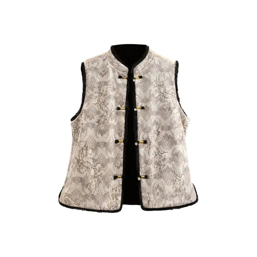 SIBAISHE Светлый Кофейный Многоцветный Женские Жилеты
