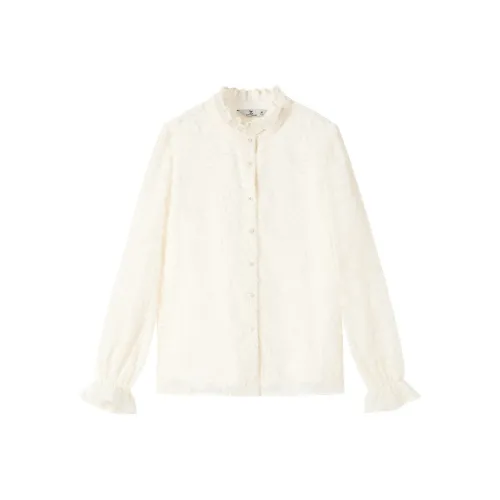 XIANGYING Цапельно-белый Женские Рубашки
