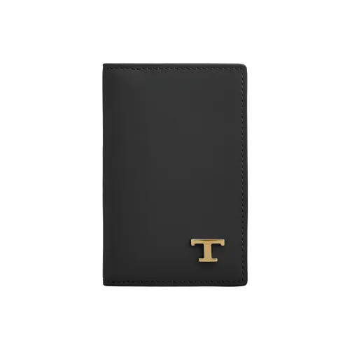 TOD'S Timeless Leather Card Holder Men's Black TOD'S Вечный кожаный держатель для карт Мужской Черный