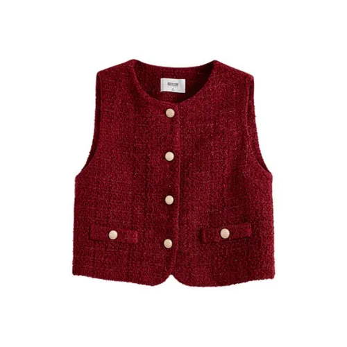SLLSKY Винтажный красный женский жилет