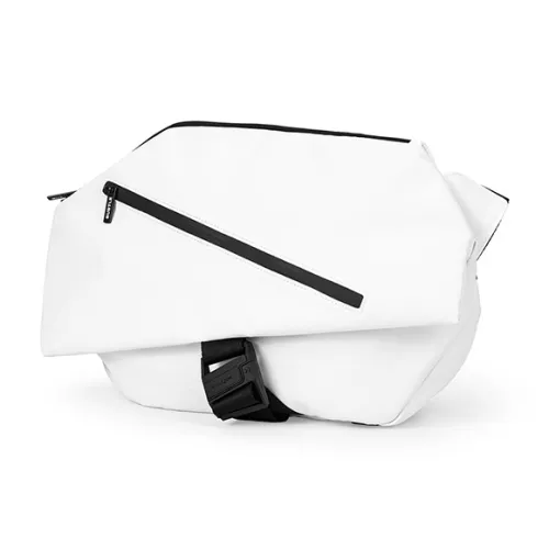 Тонкая сумка через плечо из ПУ (полиуретана) мужская белая