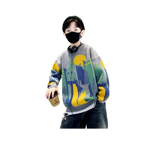 MUMUWU HOUSE Серый Детские Свитера