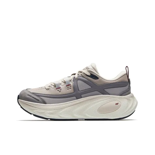 ANTA Fashion Versatile Беговые кроссовки Мужские Прочные Серый Песочный Серый Pigeon Серый