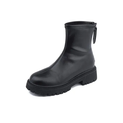 Lanza Мартинсы Британский Эластичный Платформа Маленький Похудение Ботинки для Женщин AUTUMN Ботильоны 5 см Женские