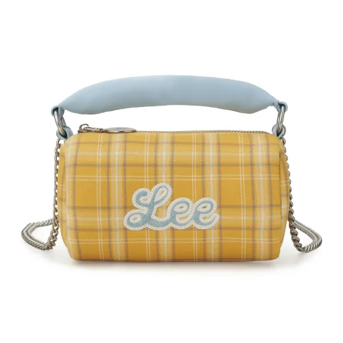 Lee Ткань Сумка Большая Женская Желтая Клетка Синяя