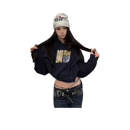 PZHK Темно-синий флис с подкладкой женские свитшоты