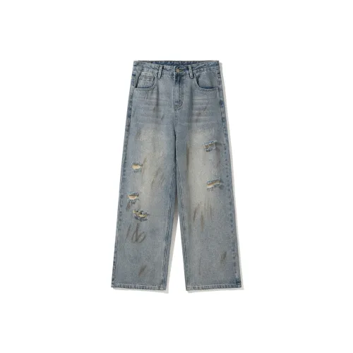 Kudamm Blue Unisex Jeans Кудамм Синий Унисекс Джинсы