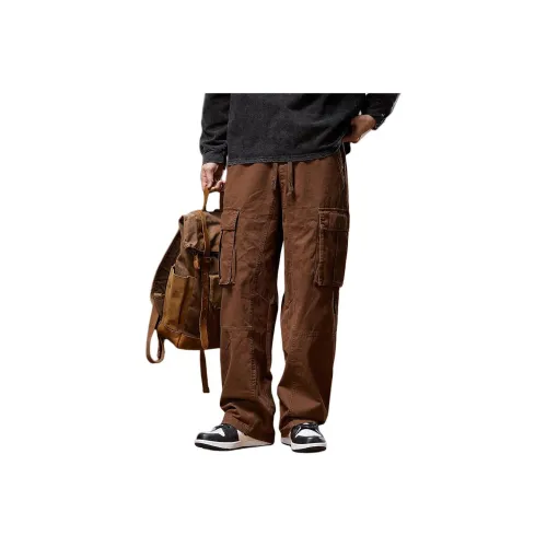 ZENGZHI Карго Брюки Свободный крой Прямой крой Унисекс