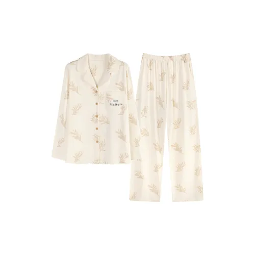 FENTENGCARE Белый Женский Пижамный Комплект