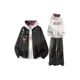 Чёрный+Белый Серый+Чёрный Брюки