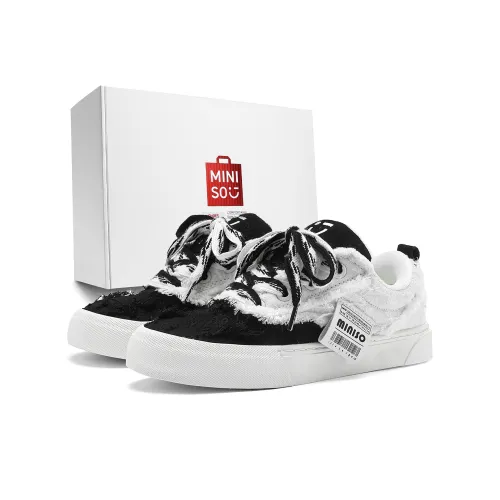 Miniso Low-Top Classic White Black Unisex Miniso Низкие кеды Классические Белый Черный Унисекс