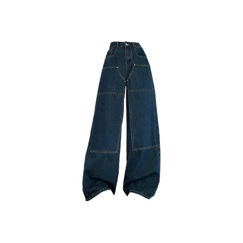 OPMO Темно-синий женский джинсы