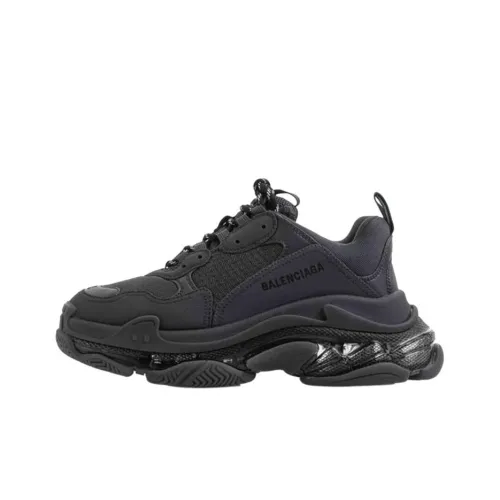 Balenciaga Triple S Low Топ Толстоподошвенные кроссовки Женские Темно-синий