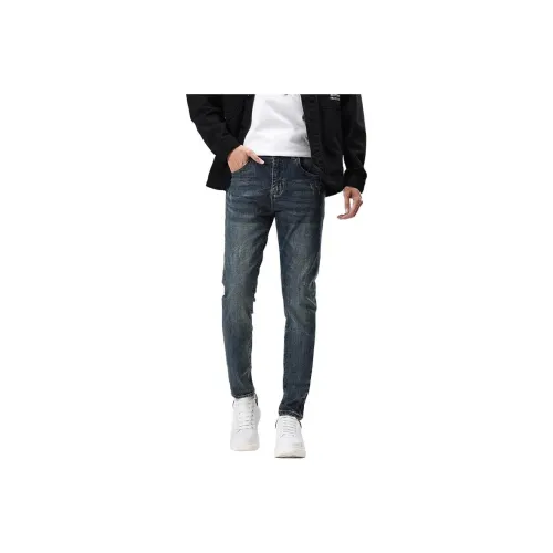 TESIXING Винтажные синие мужские джинсы