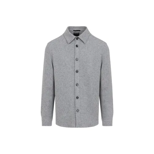Ermenegildo Zegna Серые Мужские Рубашки
