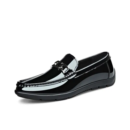 MH Лоферы с резиновым подошвой черные мужские