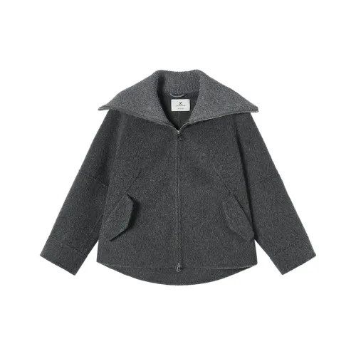 XIANGYING Темно-серый Женский Пальто