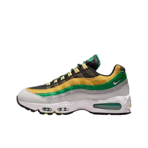Norfolk State x Nike Air Max 95 Беговые кроссовки Мужской Черный Желтый Зеленый