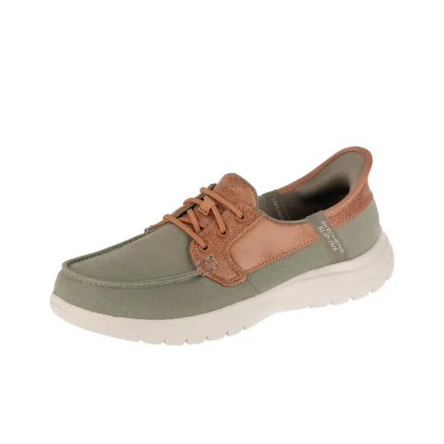 Skechers On The GO Fle Low Топ Повседневная обувь Женская Зеленая