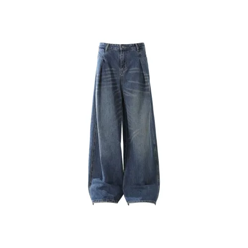 Ant Studio Темно-синий Унисекс Джинсы